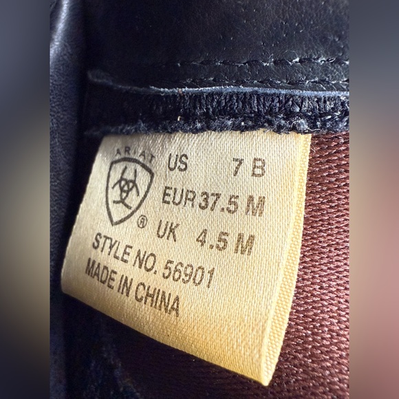 Ariat Paddock Black Leather Cap Toe Prairie Riding Combat Western Women’s Boot 7 - Picture 6 of 6